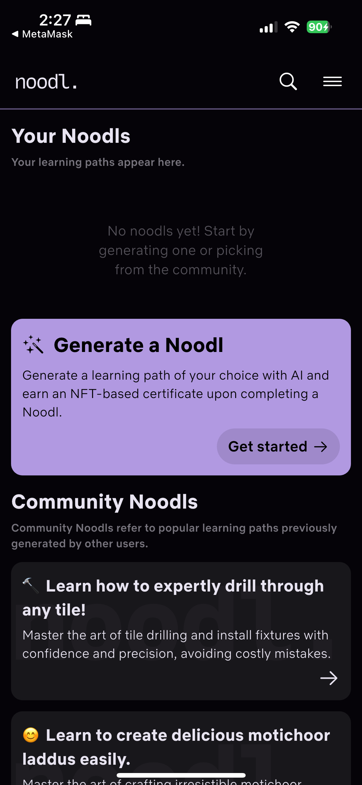 Home & Discovery Dashboard